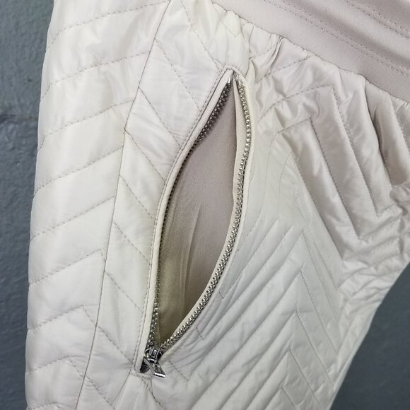 Athleta Apres Ski Shorts Women's 8 Solstice Quilted Cream Pull On Pockets NEW - Picture 6 of 16